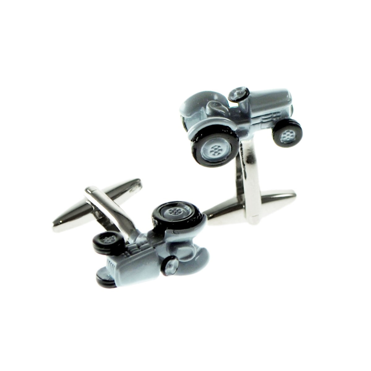 High Detailed Grey Farm Tractor Cufflinks | Ashton and Finch