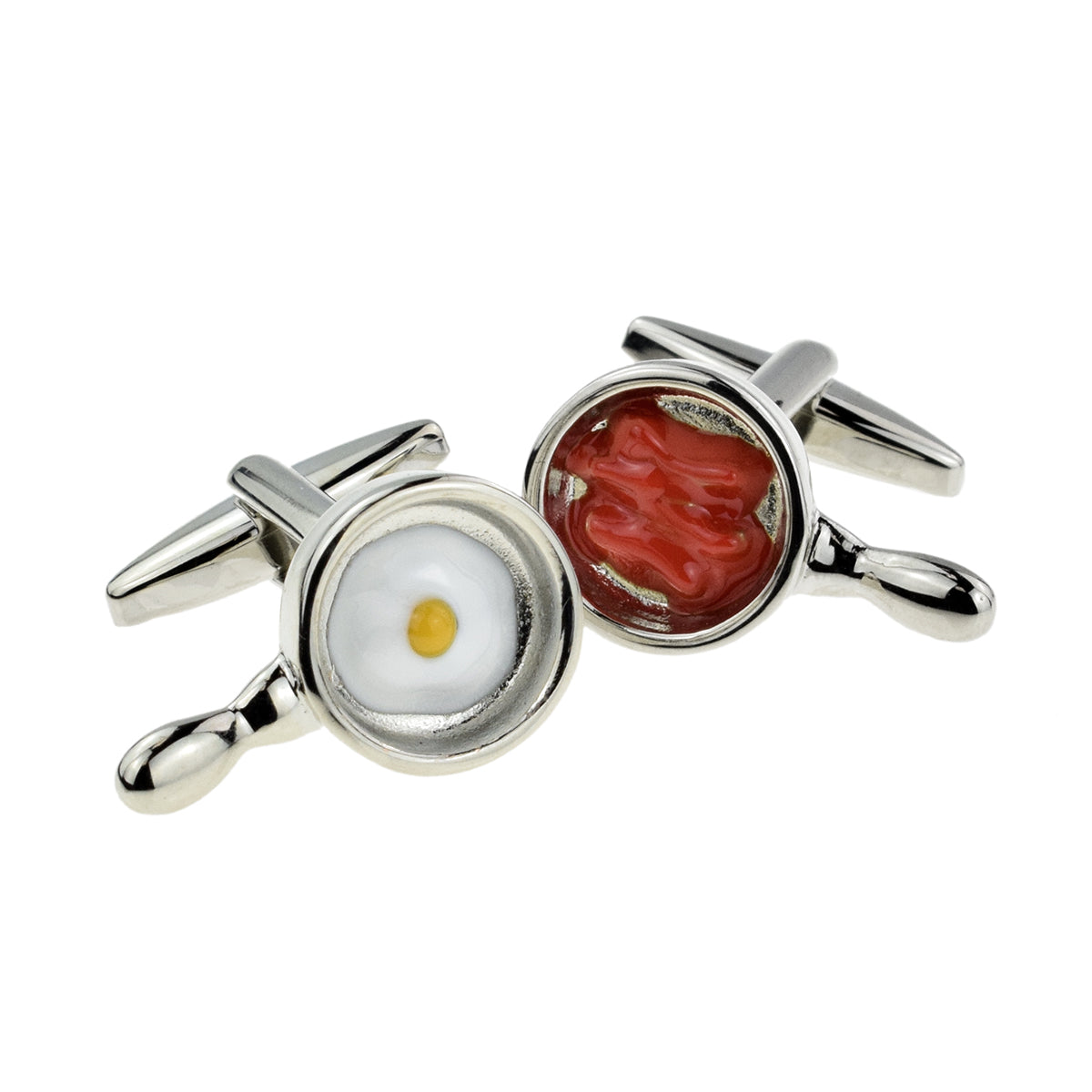 Bacon & Eggs in the Pan Breakfast Fry Up Cufflinks | Ashton and Finch