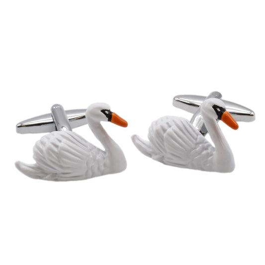 White Swan Cufflinks | Ashton and Finch