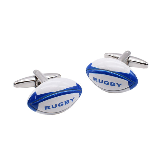 Blue Rugby Ball Cufflinks | Ashton and Finch