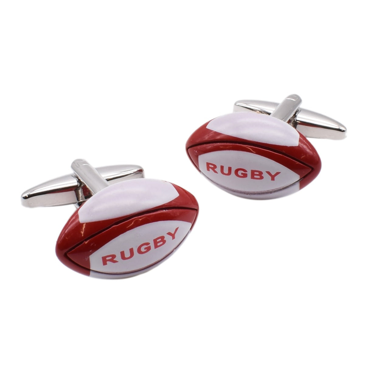Red Rugby Ball Cufflinks | Ashton and Finch