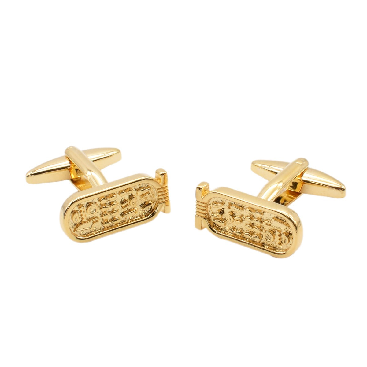 Hieroglyph Egyptian in Gold Cufflinks | Ashton and Finch