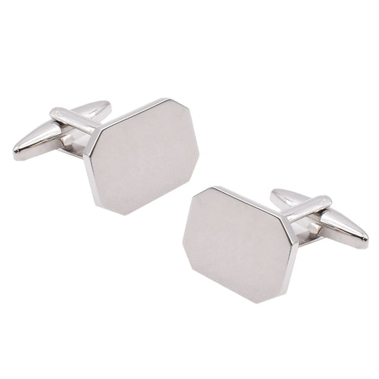 Deluxe Thickness Irregular Octagon Cufflinks (Engravable) | Ashton and Finch