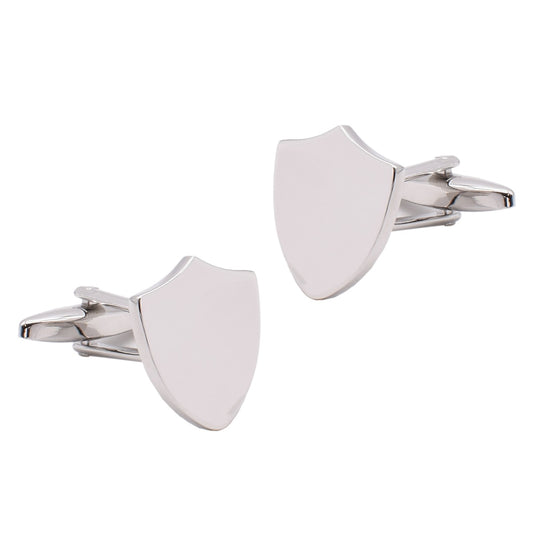 Shield Cufflinks (Engravable) | Ashton and Finch
