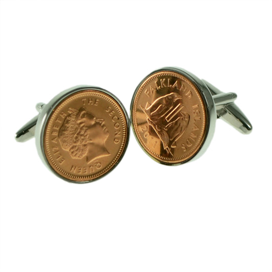 Falkland Islands 1p Piece Cufflinks | Ashton and Finch