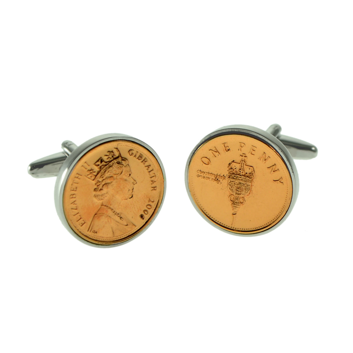 Gibraltar 1p Piece Coin Cufflinks | Ashton and Finch