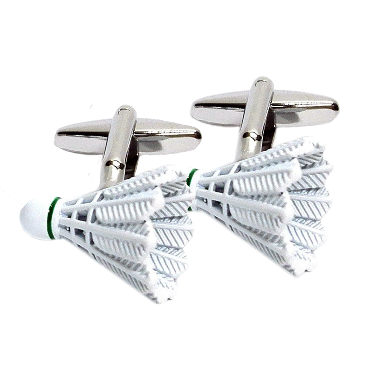 White Badminton Shuttlecock Cufflinks | Ashton and Finch