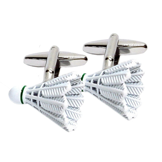 White Badminton Shuttlecock Cufflinks | Ashton and Finch