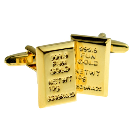 Golden Ingot Style Money Cufflinks | Ashton and Finch
