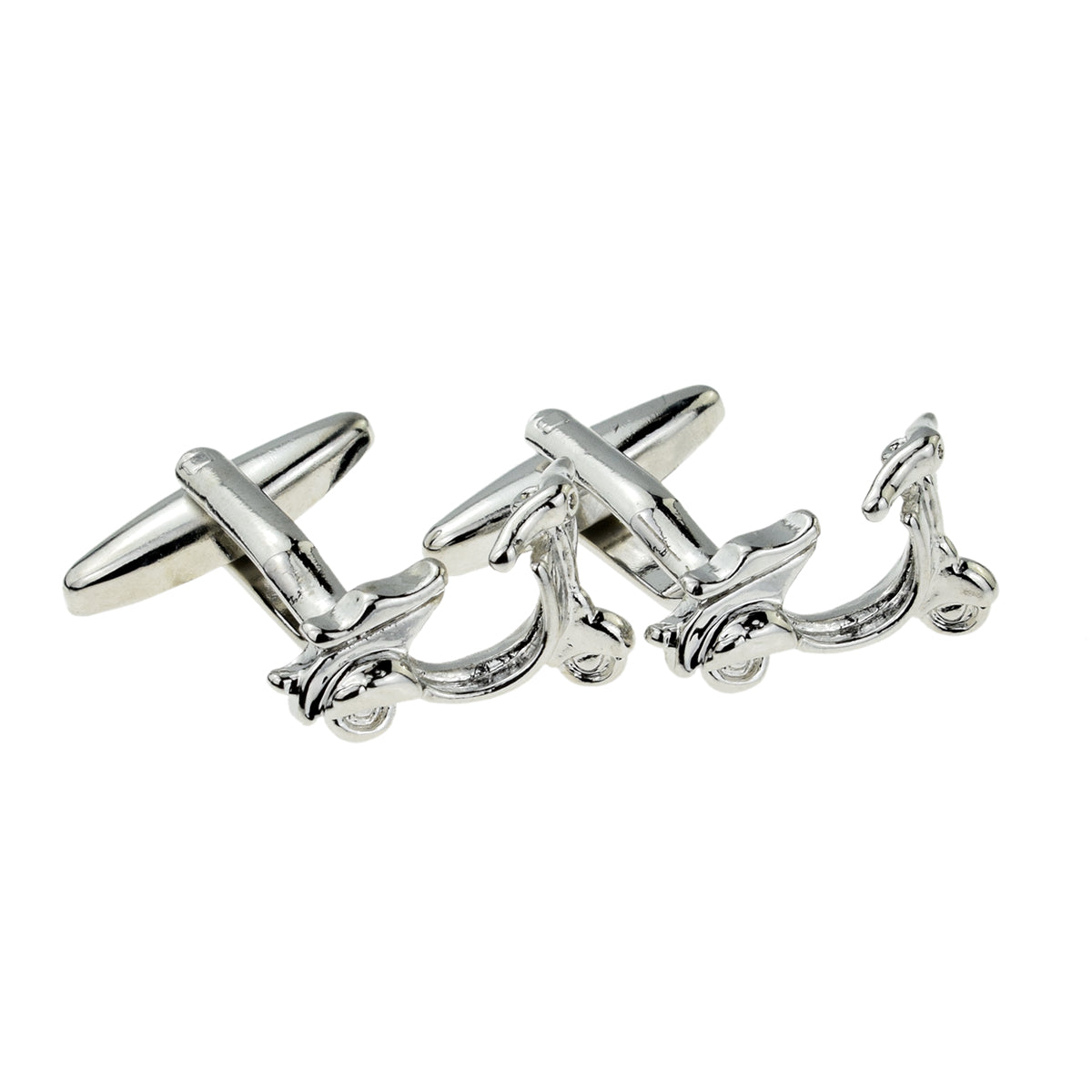 Silver Coloured Scooter Cufflinks | Ashton and Finch