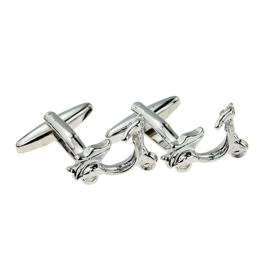 Silver Coloured Scooter Cufflinks | Ashton and Finch