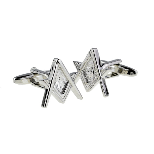Masonic Compass & Square Cufflinks No G | Ashton and Finch