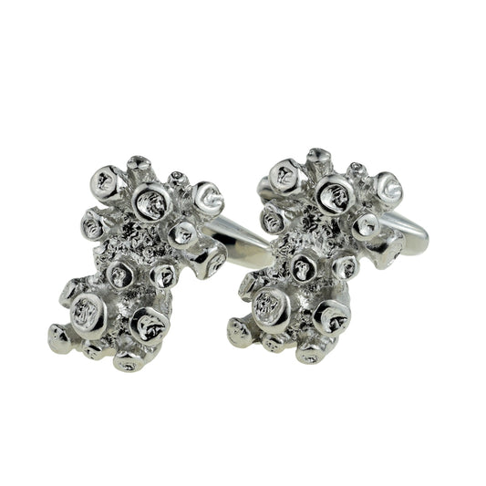 Metal Coral Reef Cufflinks, Themed for 35th Anniversary Coral | Ashton and Finch