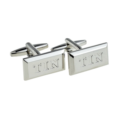 10th Anniversary Tin Ingot Design Cufflinks | Ashton and Finch