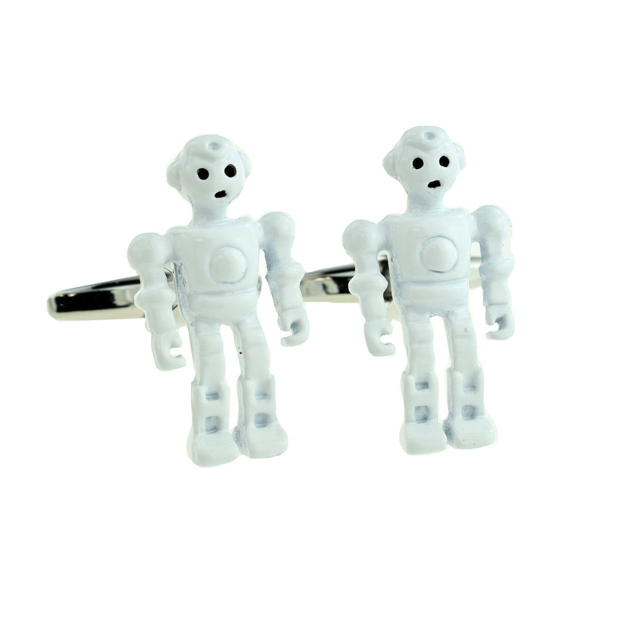 Contemporary Design White Robot Cufflinks | Ashton and Finch