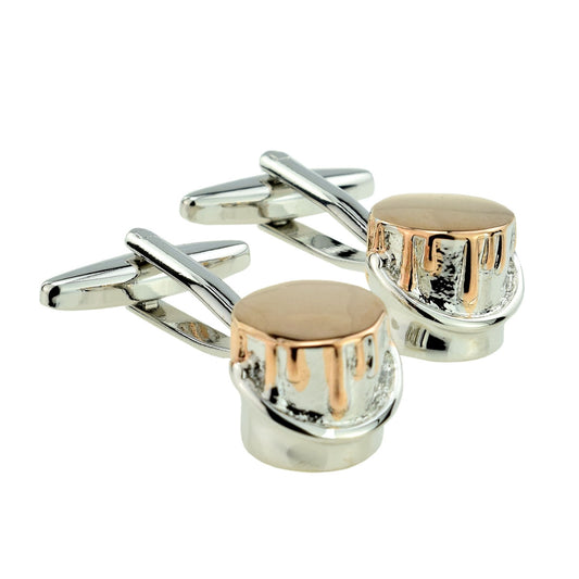 Two Tone Paint Pots Design Cufflinks | Ashton and Finch