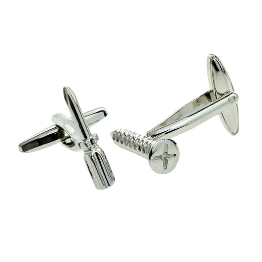 Screwdriver & Screw Design Cufflinks | Ashton and Finch