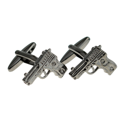 Gunmetal Guns Pistols Cufflinks | Ashton and Finch