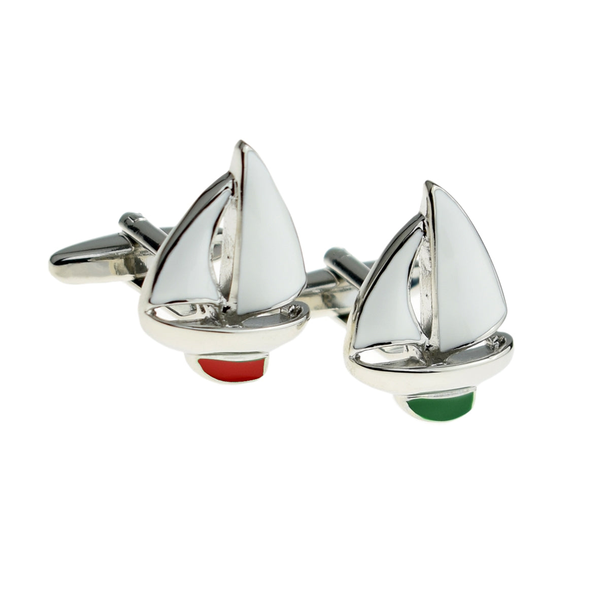 Mixed Pair of red and Green Port & Starboard Yachts Sailors Cufflinks | Ashton and Finch