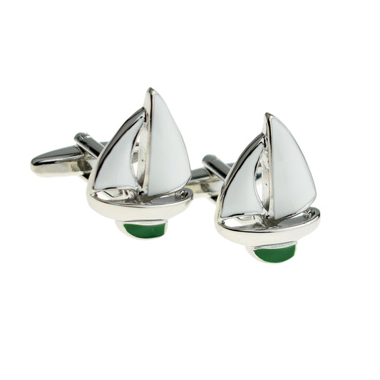 Green Keel Yacht Sailors Cufflinks | Ashton and Finch