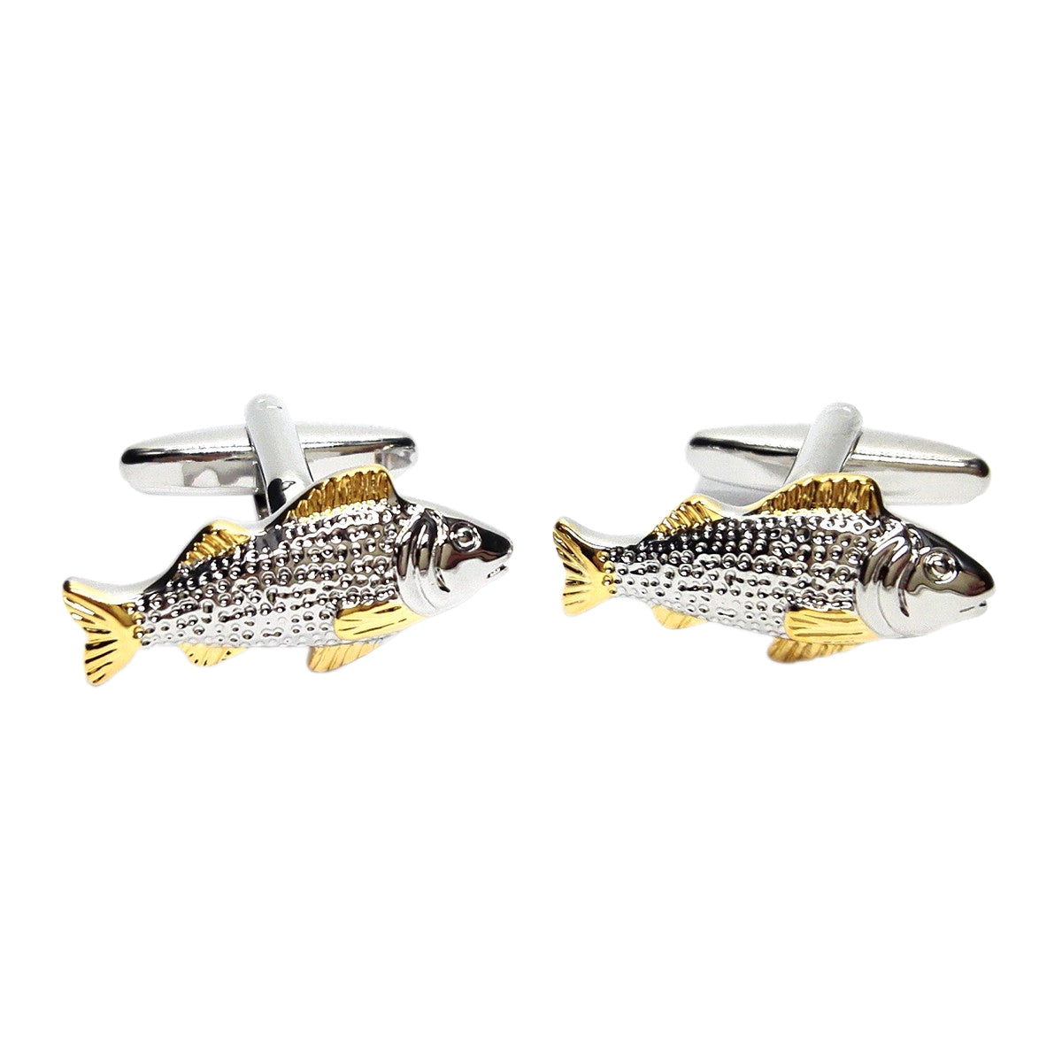 Two Tone Carp Fish Fisherman Cufflinks | Ashton and Finch