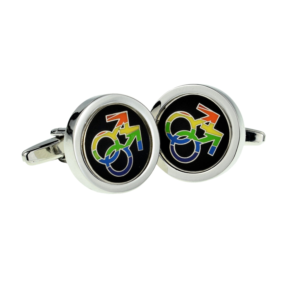 Male Sign Rainbow Cufflinks | Ashton and Finch