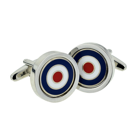 RAF Enamelled Roundel MOD target Design Cufflinks | Ashton and Finch