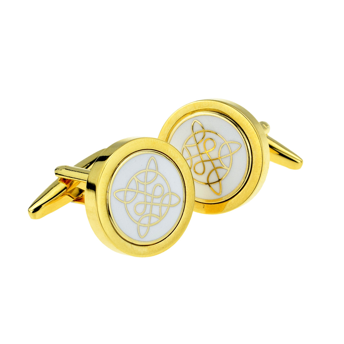 Celtic Knot Golden Coin Insert Cufflinks | Ashton and Finch