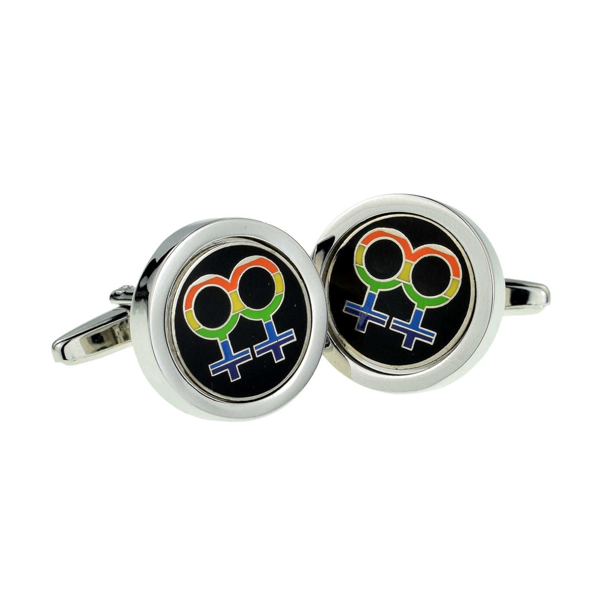 Female Same Sex Rainbow Signs Design Cufflinks | Ashton and Finch