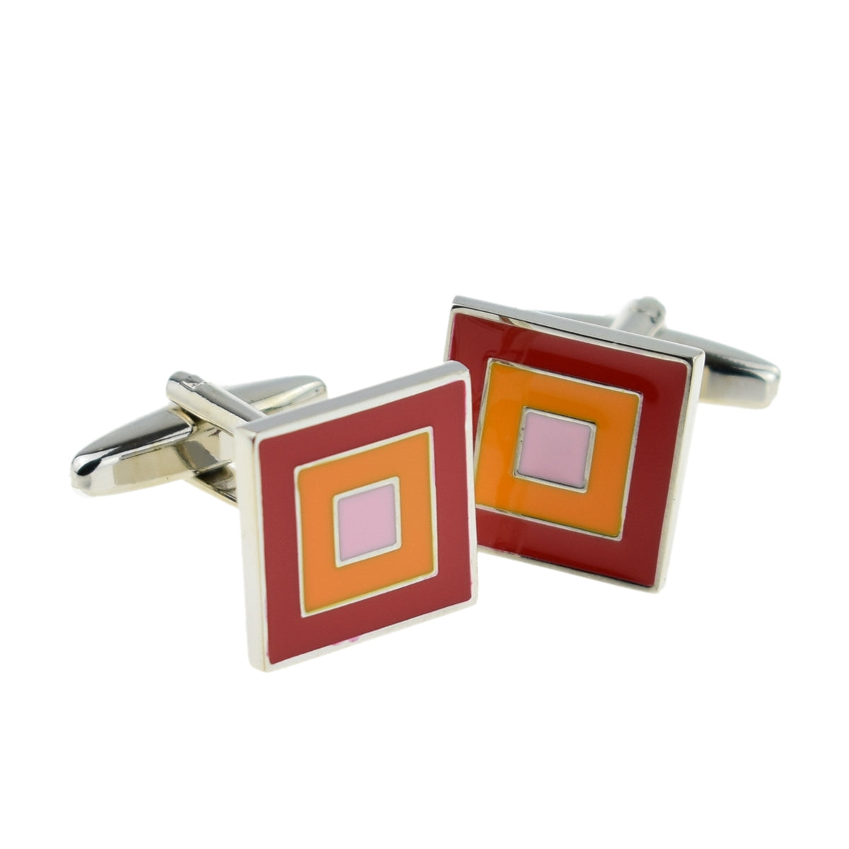 Red Pink & Orange Square classic Cufflinks | Ashton and Finch