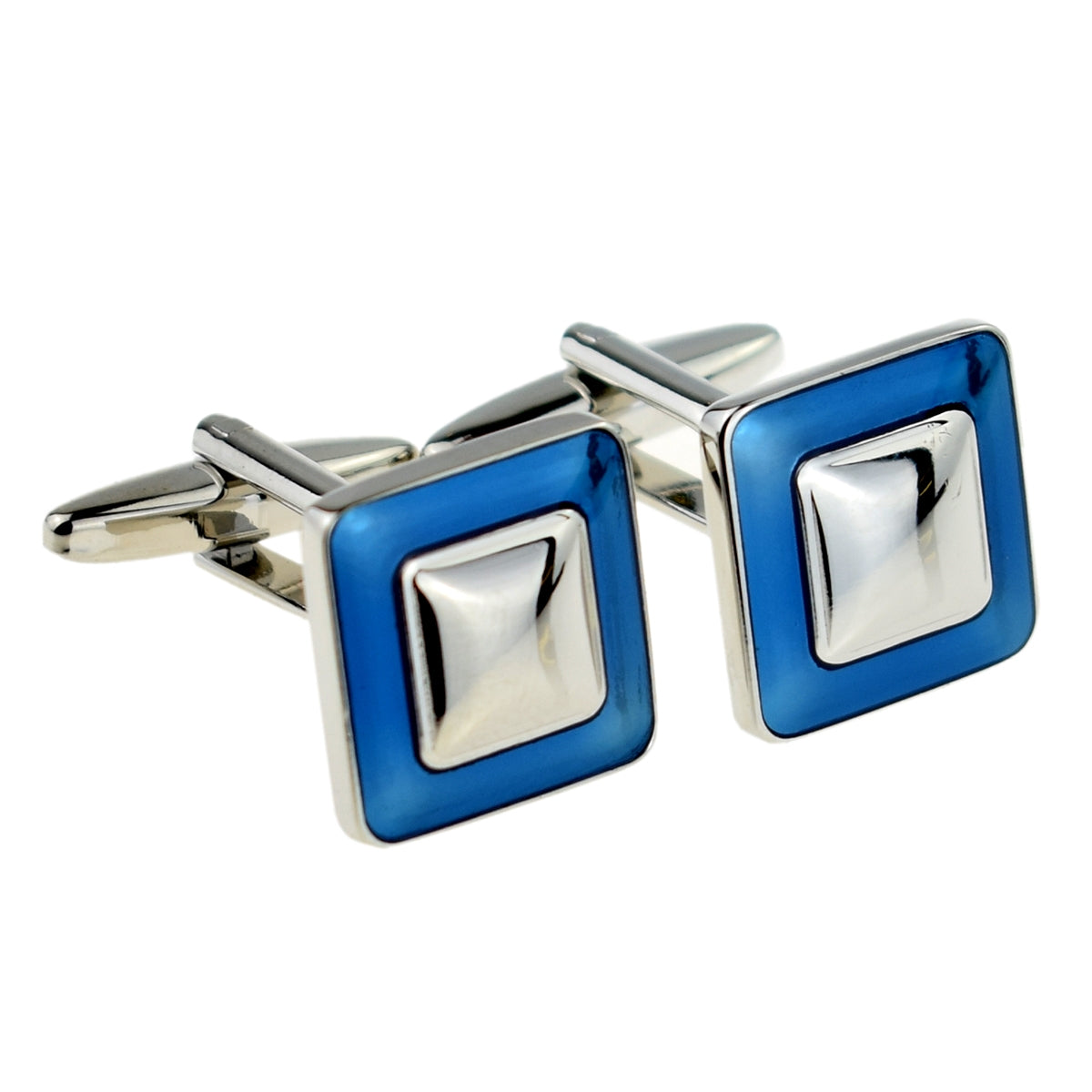 Blue Framed Classic Cufflinks | Ashton and Finch