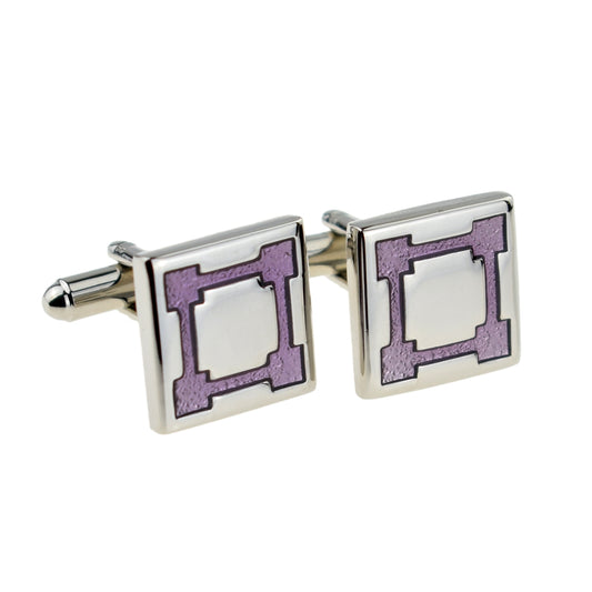 Purple frame Classic cufflinks | Ashton and Finch