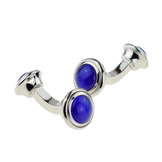 Blue Fixed Bar Classic Cufflinks | Ashton and Finch
