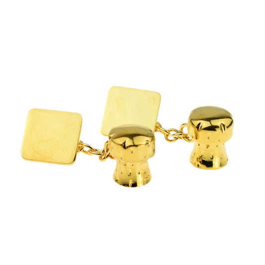 Golden Champagne Cork Wedding & Anniversary Cufflinks | Ashton and Finch