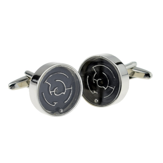 Maze Moving Puzzle Ball Cufflinks | Ashton and Finch