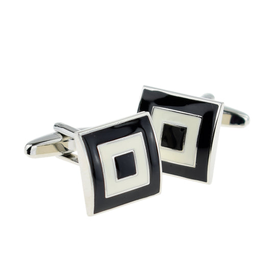 Black & White Squares Classic Cufflinks | Ashton and Finch