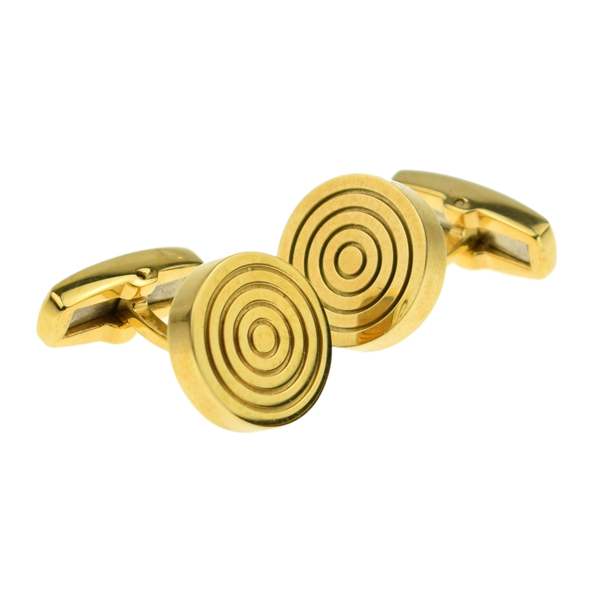 Gold Plated Circles Classic Cufflinks | Ashton and Finch