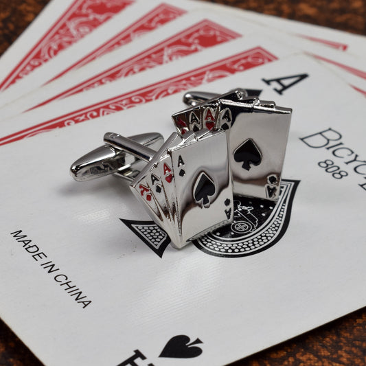 Four Aces Playing Cards Cufflinks | Ashton and Finch