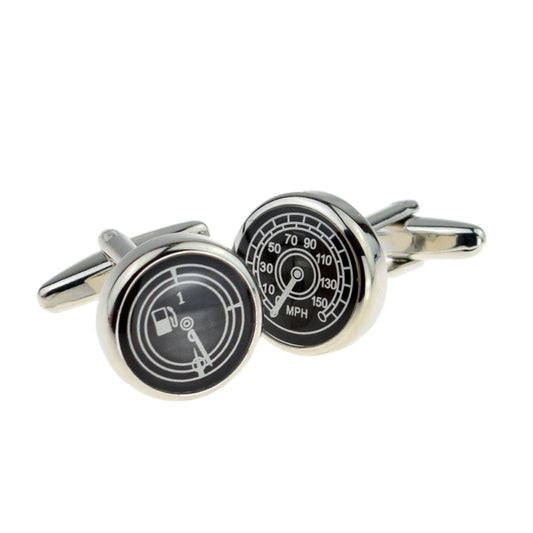 Fuel Guage and Car Speedo Motor Cufflinks | Ashton and Finch