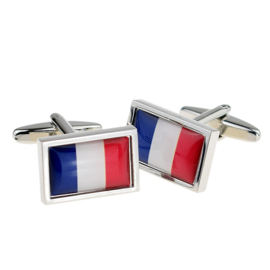 France Flag Bordered Cufflinks | Ashton and Finch