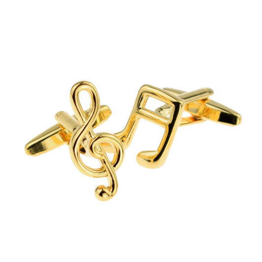 Quaver and Treble Clef Music Gold Plated Cufflinks | Ashton and Finch