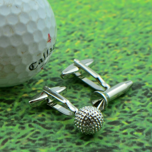 Value Saver Golf Ball and Tee Sport Golfers Cufflinks | Ashton and Finch