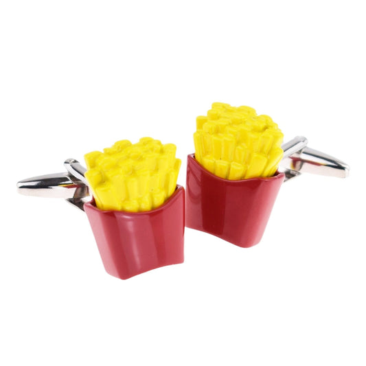 Coloured French Fries Chips Cufflinks | Ashton and Finch