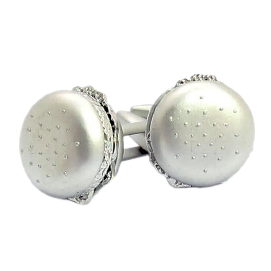 Metal Beef Burger Food Cufflinks | Ashton and Finch
