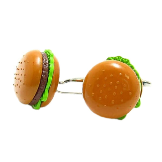 Coloured Beef Burger Food Cufflinks | Ashton and Finch