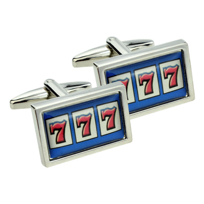 Lucky Slot Machine Jackpot 777 Cufflinks | Ashton and Finch