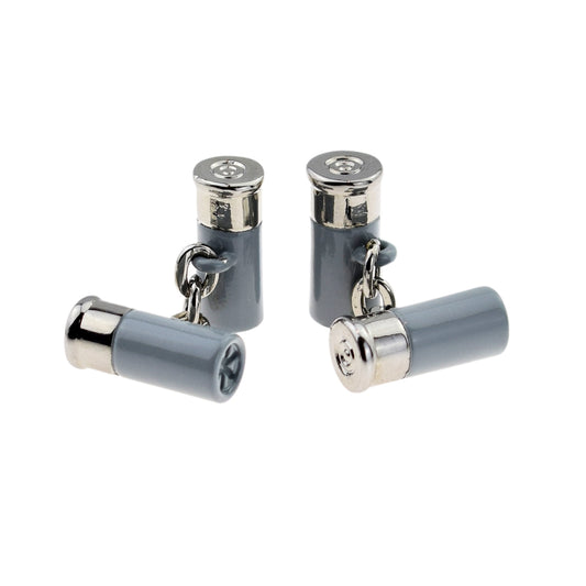 Silver & Grey Shotgun Cartridge Cufflinks | Ashton and Finch