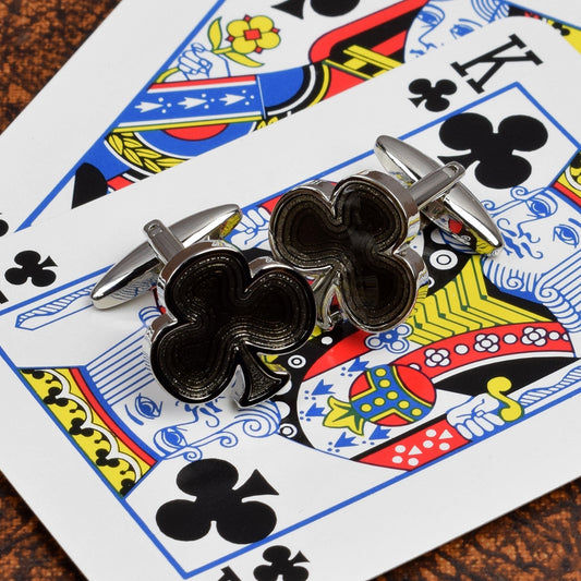 Clubs Playing Card Casino Gamblers Cufflinks | Ashton and Finch