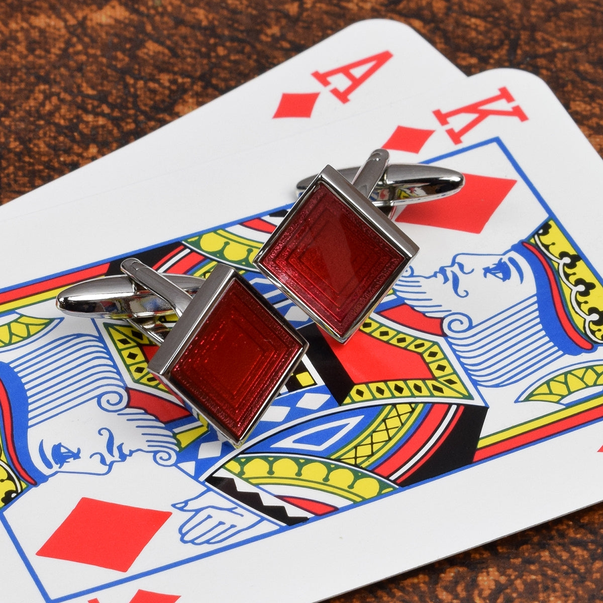 Diamonds Playing Card Casino Gamblers Cufflinks | Ashton and Finch