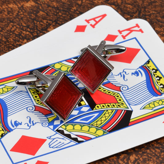 Diamonds Playing Card Casino Gamblers Cufflinks | Ashton and Finch